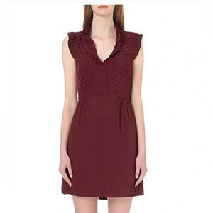 ! NWT Sandro Jasmine Polka Dot Print Mini Dress